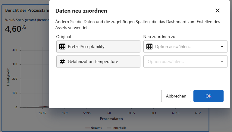 Dashboard-Assets kopieren und neu zuordnen