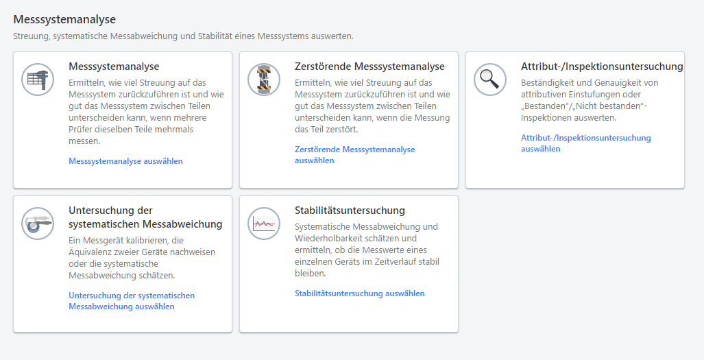 Modul „Messsystemanalyse“