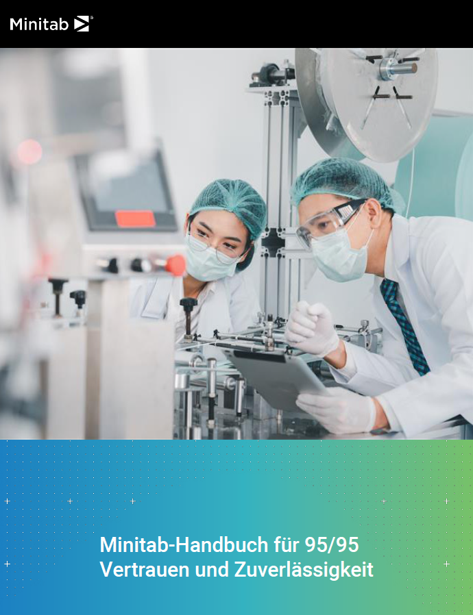 Minitab-Handbuch für 95/95 Vertrauen und Zuverlässigkeit