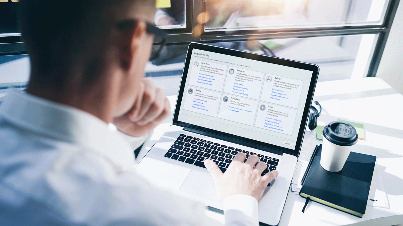 Businessman with laptop