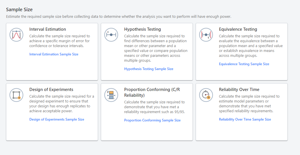 The Capabilities For the Sample Size Module