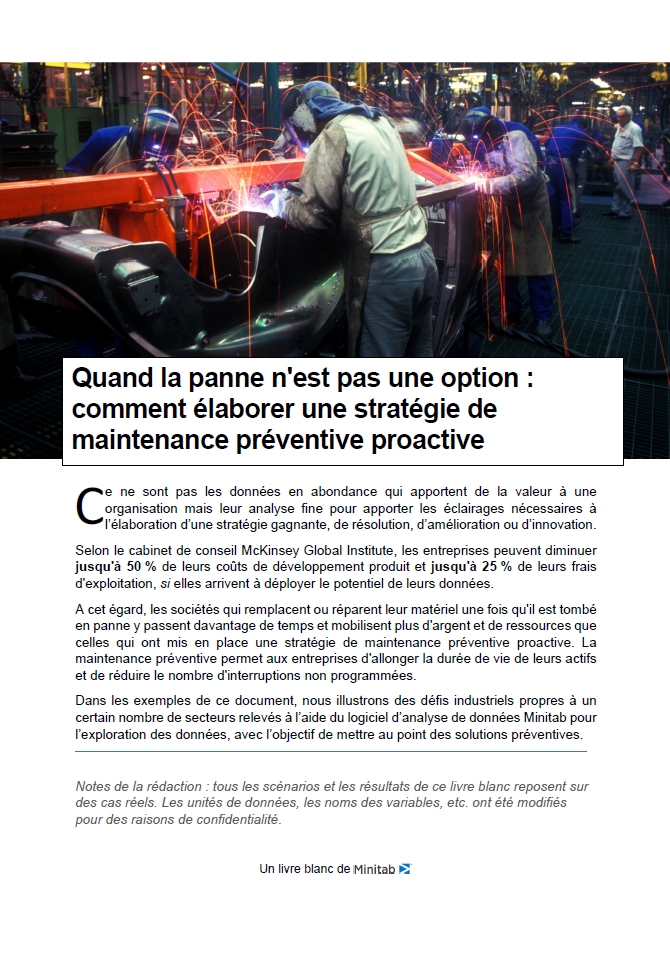 Lorsqu’il n’est pas possible d’attendre la panne 