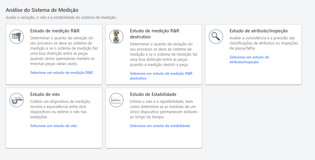 Módulo de análise de sistemas de medição
