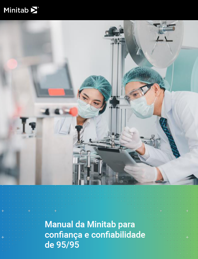Manual da Minitab para confiança e confiabilidade de 95/95